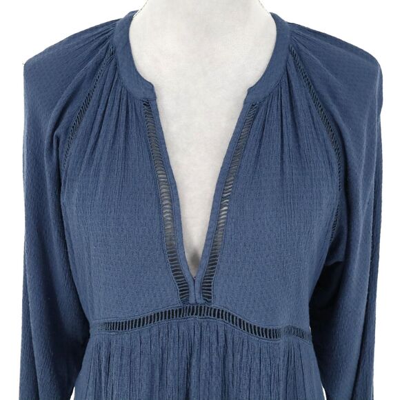Free People Dress Womens Small Blue Rayon Babydoll Swing Trapeze Pullover - Picture 6 of 15